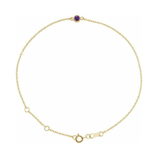 Bezel-Set Link Bracelet