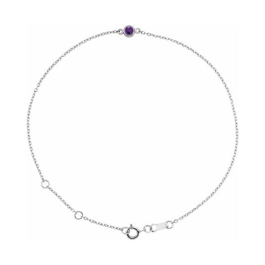 Bezel-Set Link Bracelet