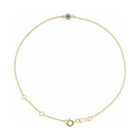 Bezel-Set Link Bracelet