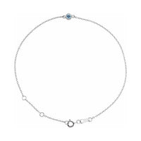 Bezel-Set Link Bracelet