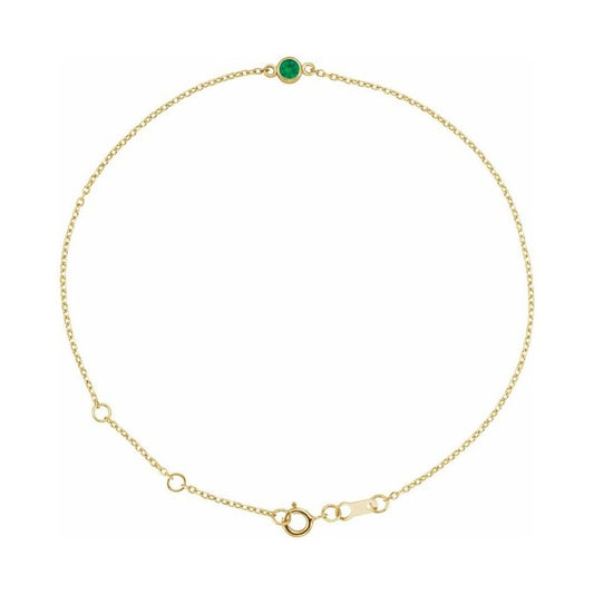 Bezel-Set Link Bracelet