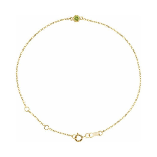 Bezel-Set Link Bracelet