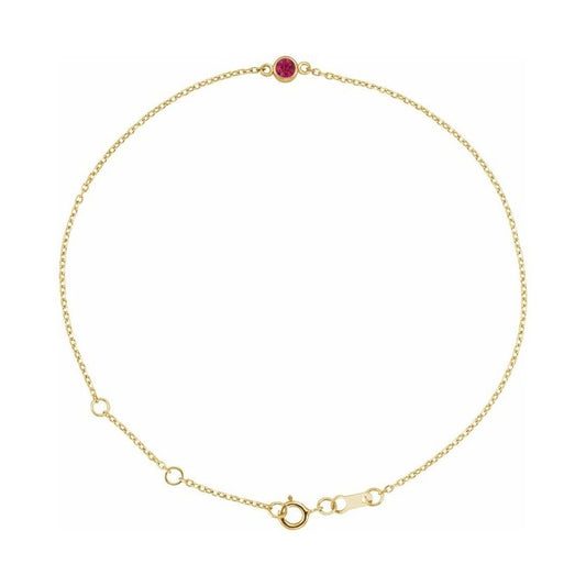 Bezel-Set Link Bracelet