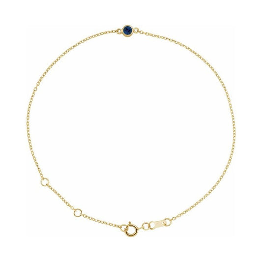 Bezel-Set Link Bracelet