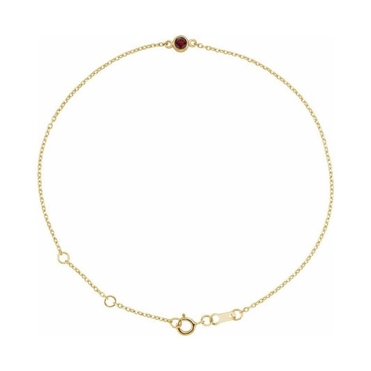 Bezel-Set Link Bracelet