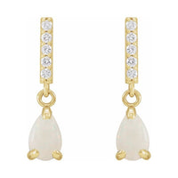Accented Cabochon Earrings