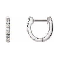 Accented U-Hoop Earrings