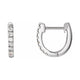 Accented U-Hoop Earrings