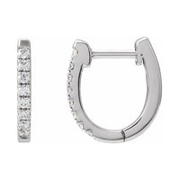 Accented U-Hoop Earrings