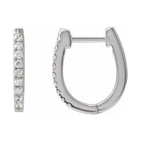 Accented U-Hoop Earrings