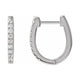 Accented U-Hoop Earrings