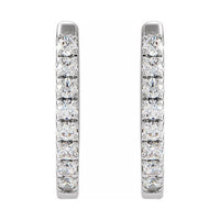 Accented U-Hoop Earrings