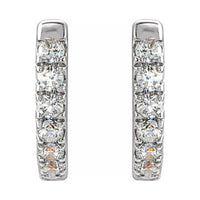 Accented U-Hoop Earrings