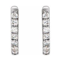Accented U-Hoop Earrings