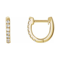 Accented U-Hoop Earrings