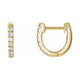 Accented U-Hoop Earrings