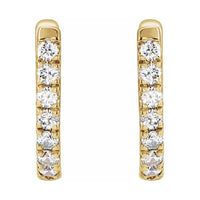 Accented U-Hoop Earrings