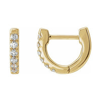 Accented U-Hoop Earrings
