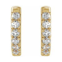 Accented U-Hoop Earrings