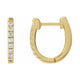 Accented U-Hoop Earrings