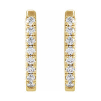 Accented U-Hoop Earrings