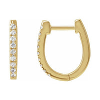 Accented U-Hoop Earrings