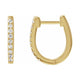 Accented U-Hoop Earrings