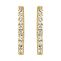 Accented U-Hoop Earrings