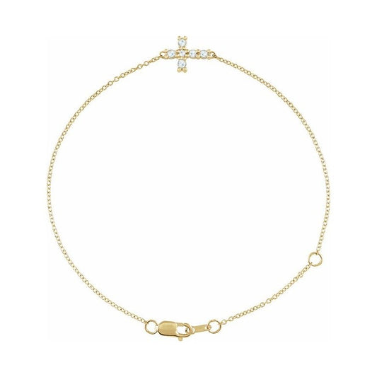 Sideways Cross Bracelet