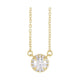 French-Set Halo-Style Necklace or Center