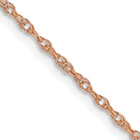14k Rose Gold 1.15mm Carded Cable Rope Chain