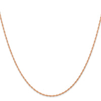 14k Rose Gold 1.15mm Carded Cable Rope Chain