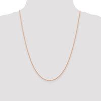 14k Rose Gold 1.15mm Carded Cable Rope Chain
