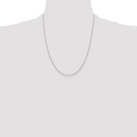14K White Gold 1.15mm Carded Cable Rope Chain