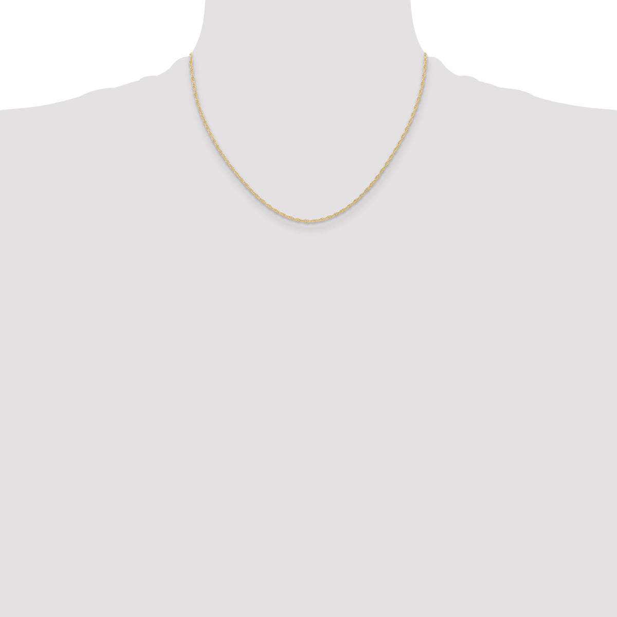 14K 1.15mm Carded Cable Rope Chain