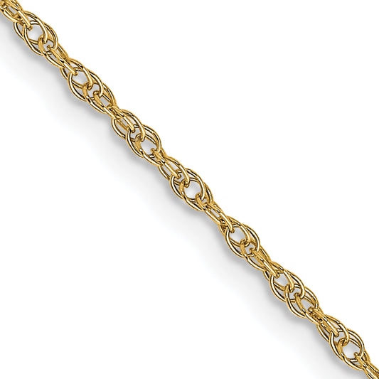 14K 1.15mmCarded Cable Rope Chain