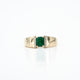 0.77 CT Emerald-Cut Natural Diamond Ring in 14K Yellow Gold