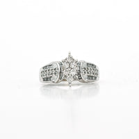 1.40 CTW Round Natural Diamond Ring in 10K White Gold