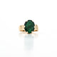 4.88 CT Oval Natural Emerald Ring in 18K Yellow Gold