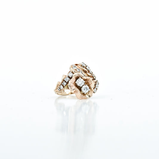 0.87 CTW Diamond Ring in 14K Yellow Gold