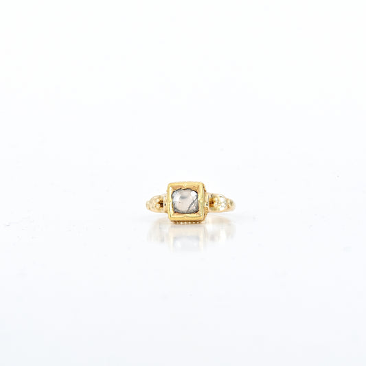0.33 CT Natural Diamond Ring in 14K Yellow Gold
