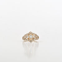 0.24 CT Center Diamond Ring in 14K Yellow Gold
