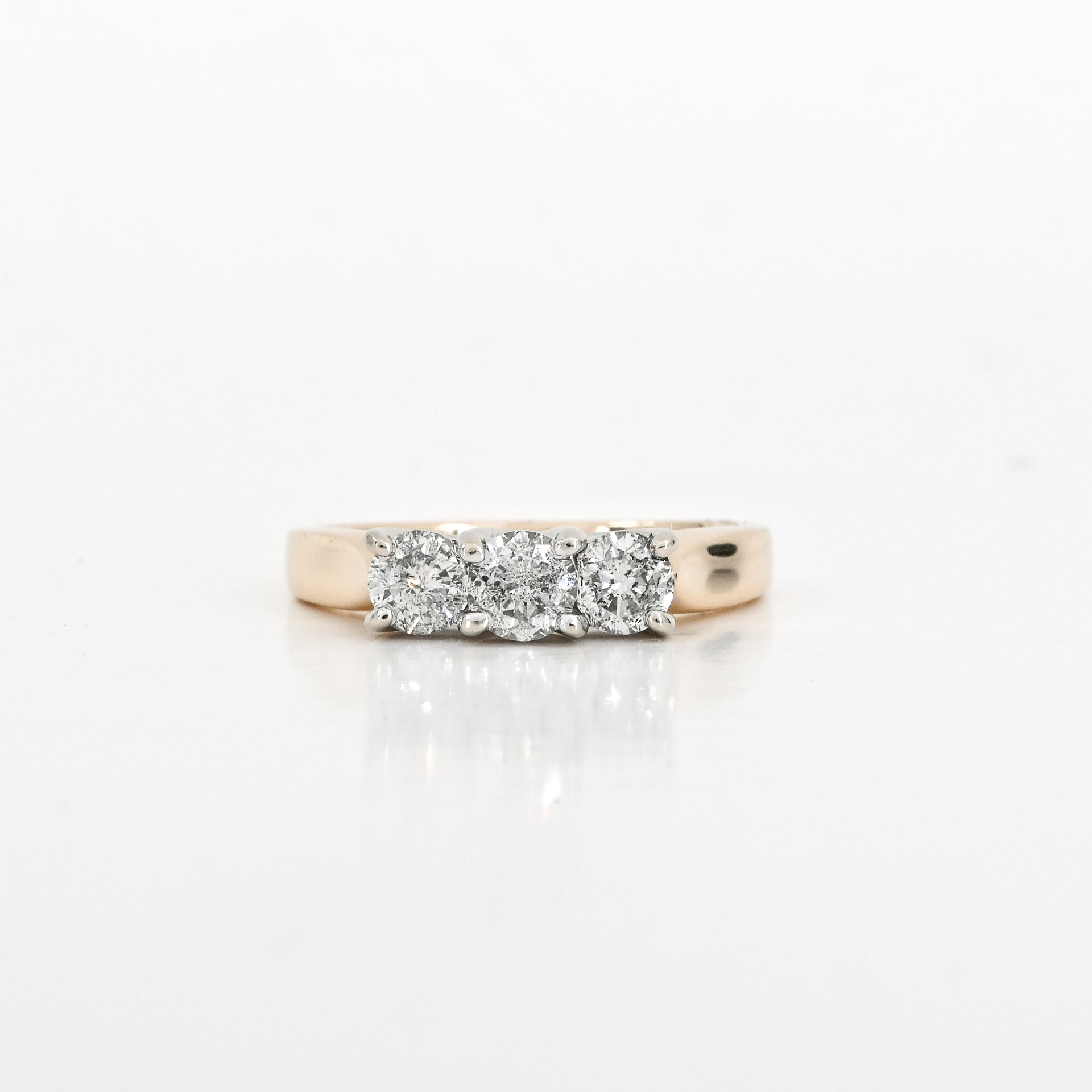0.86 CTW Natural Diamond Two-Tone Ring in 14K Gold
