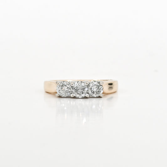 0.86 CTW Natural Diamond Two-Tone Ring in 14K Gold