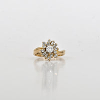 0.30 CT Round Center Diamond Ring in 18K Yellow Gold