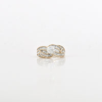 0.72 CT Center Diamond Ring in 14K Yellow Gold
