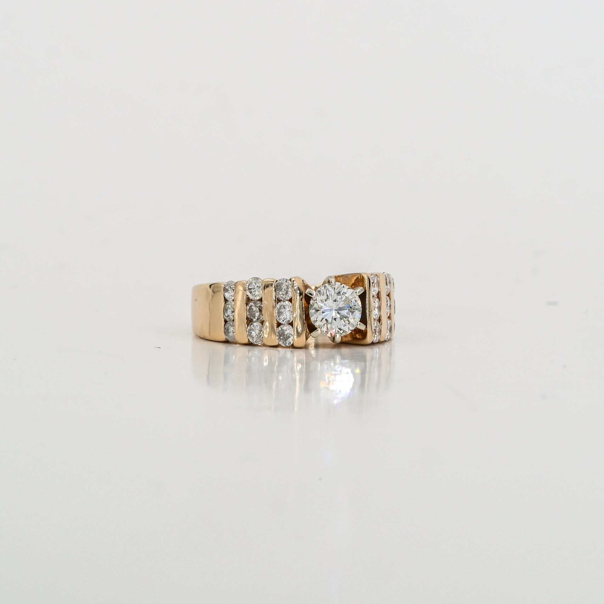 0.50 CTW Natural Diamond Ring in 14K Yellow Gold