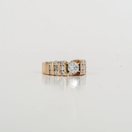 0.50 CTW Natural Diamond Ring in 14K Yellow Gold