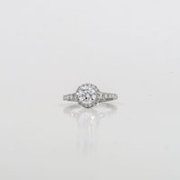 1.49 CTW Diamond Halo Ring in 18K Gold