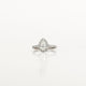 0.71 CT Pear Natural Diamond Ring in 14K White Gold